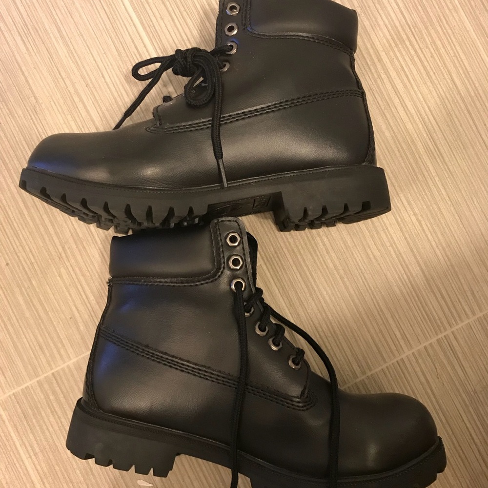 Black work boots